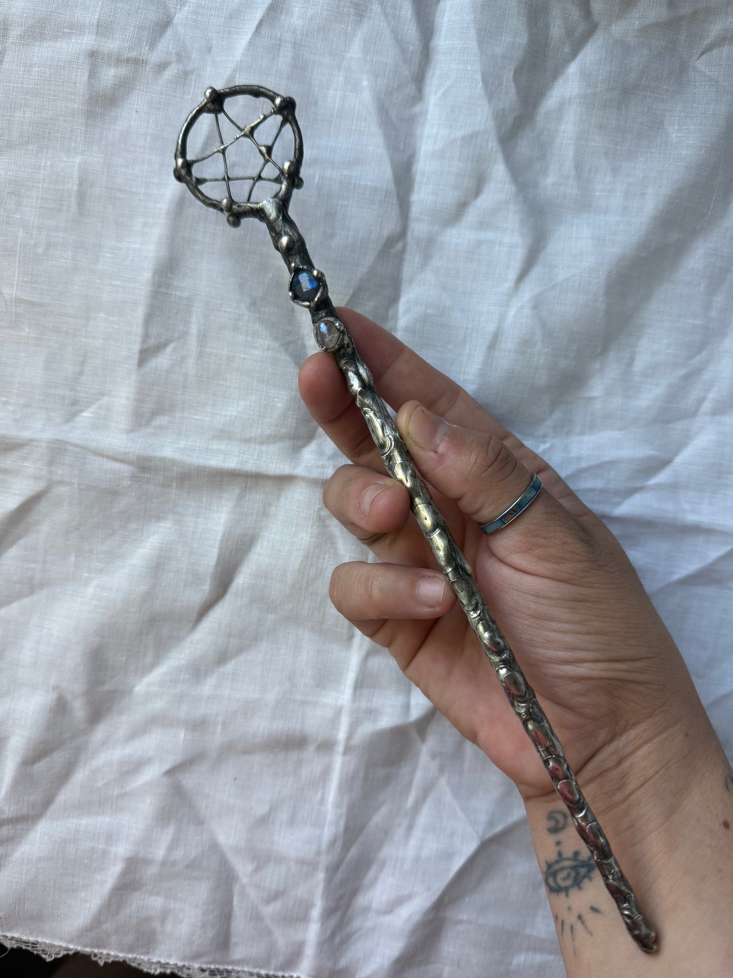 Pentacle Labradorite Bubble Wand
