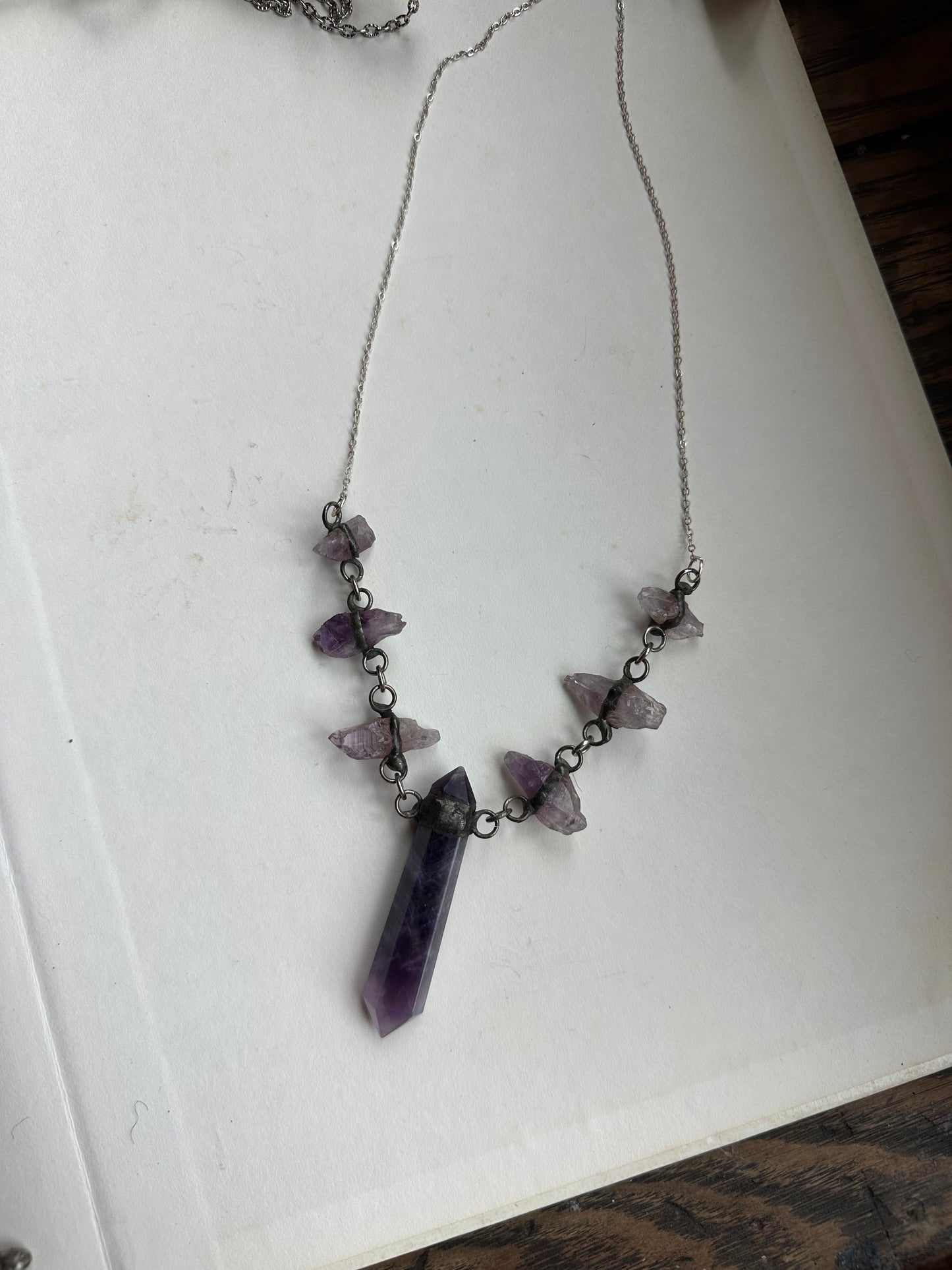 Amethyst Charm Necklace