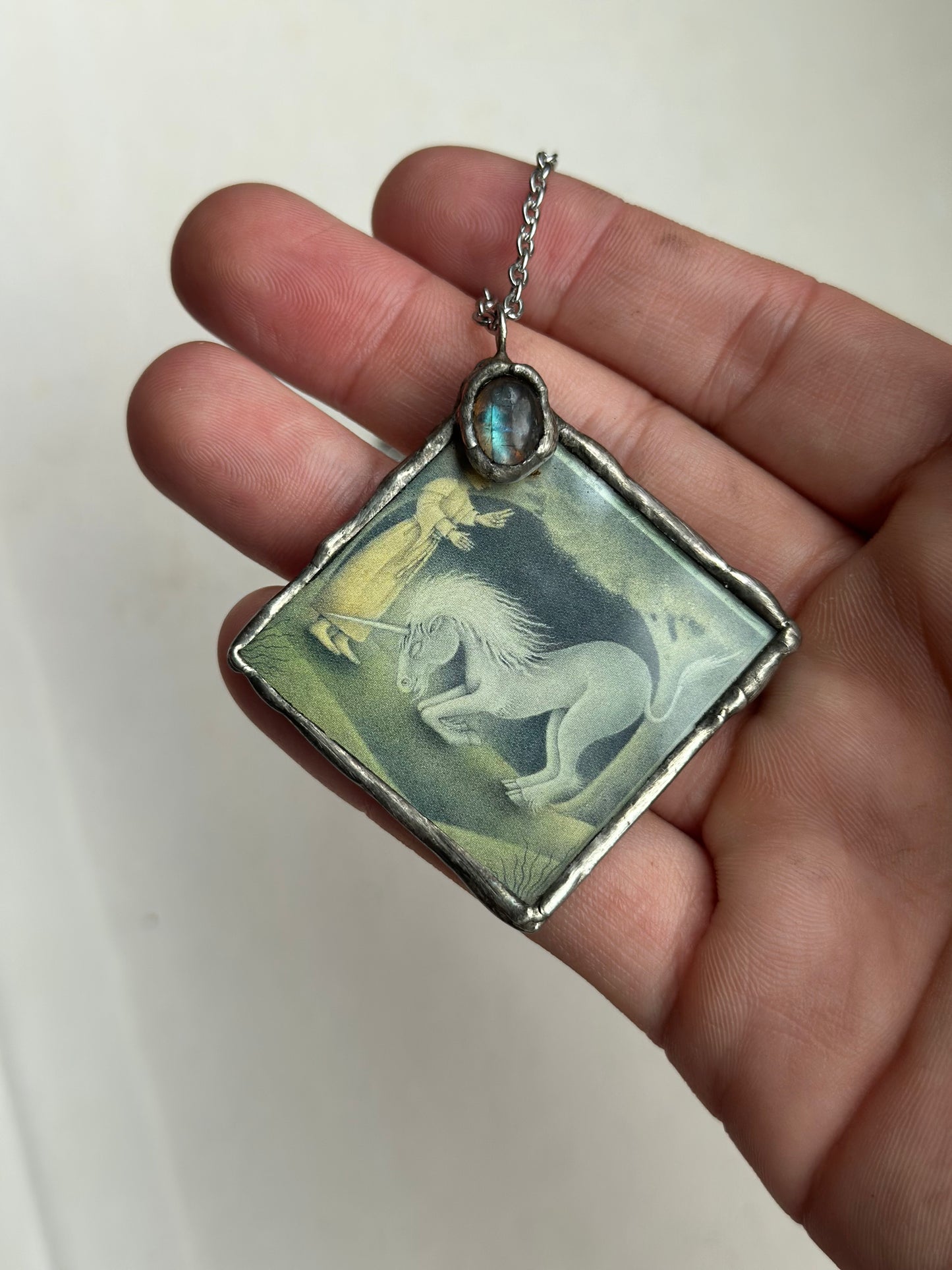 Unicorn Glass Necklace