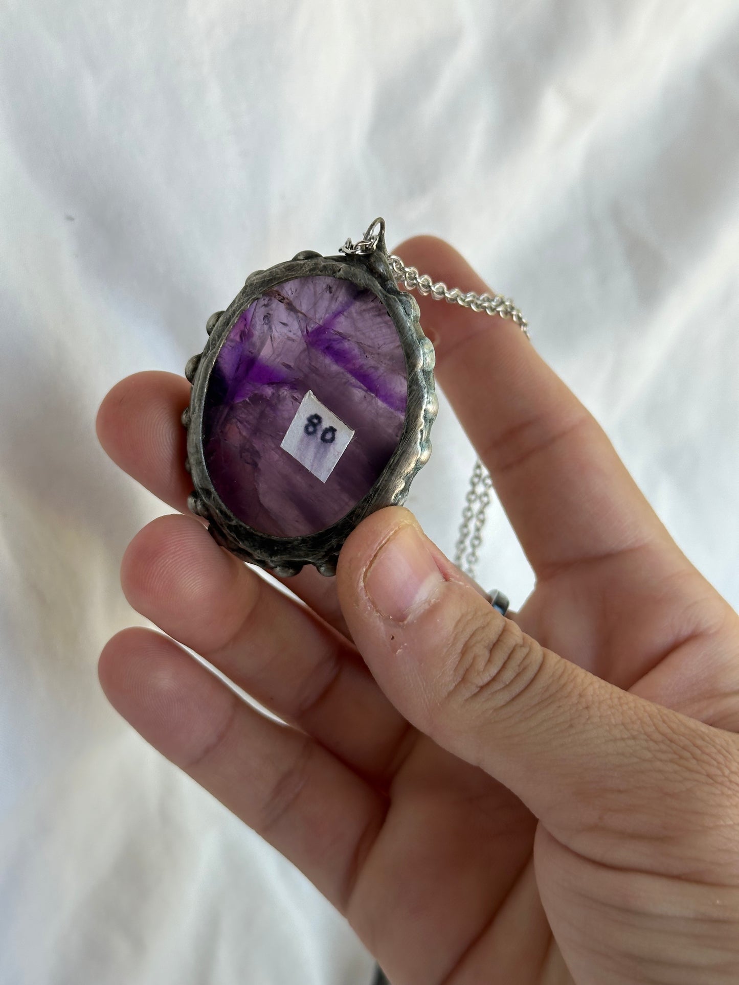 RESERVED FOR KASSIE the heart shield amethyst necklace
