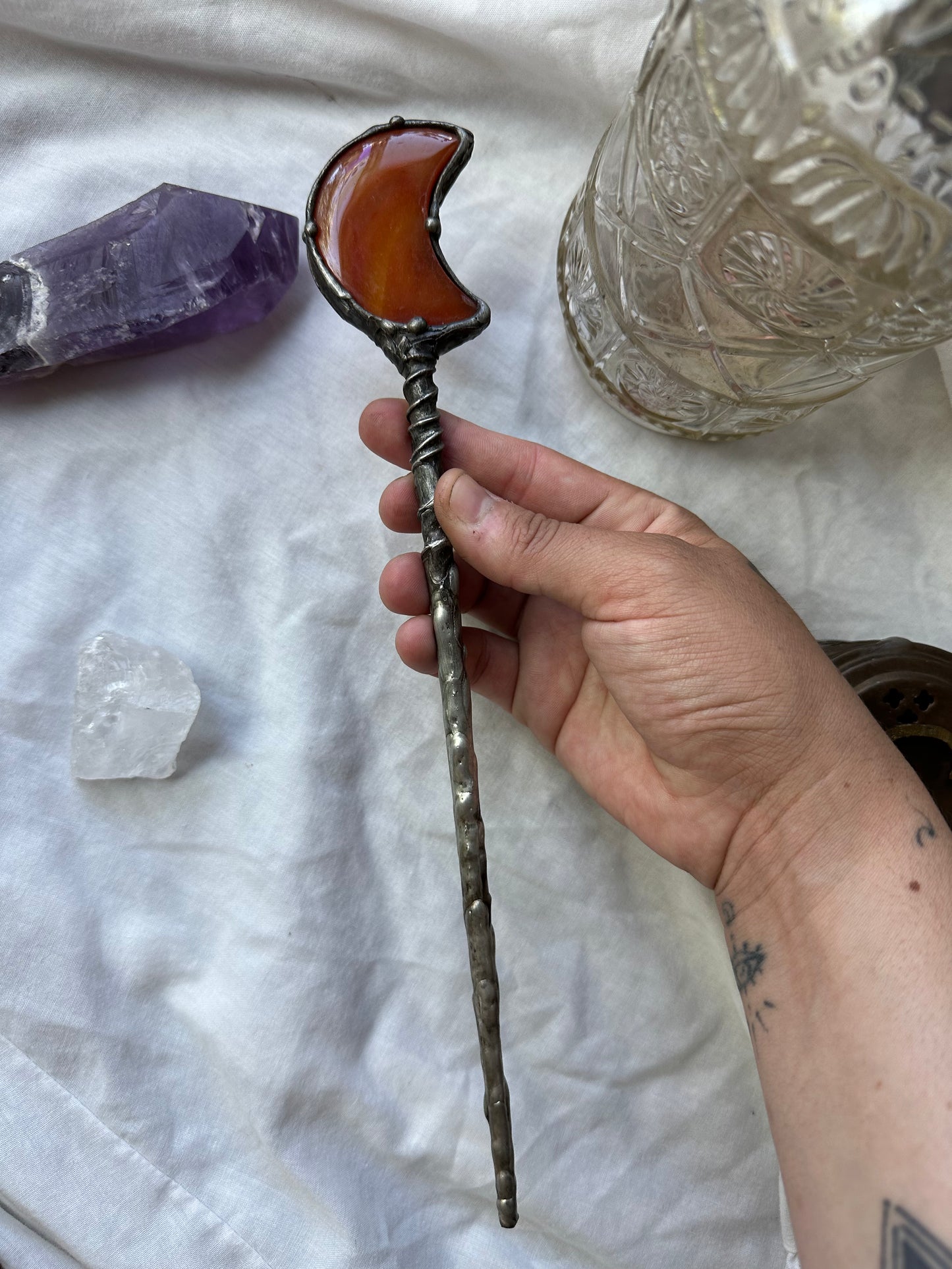 Carnelian moon Wand