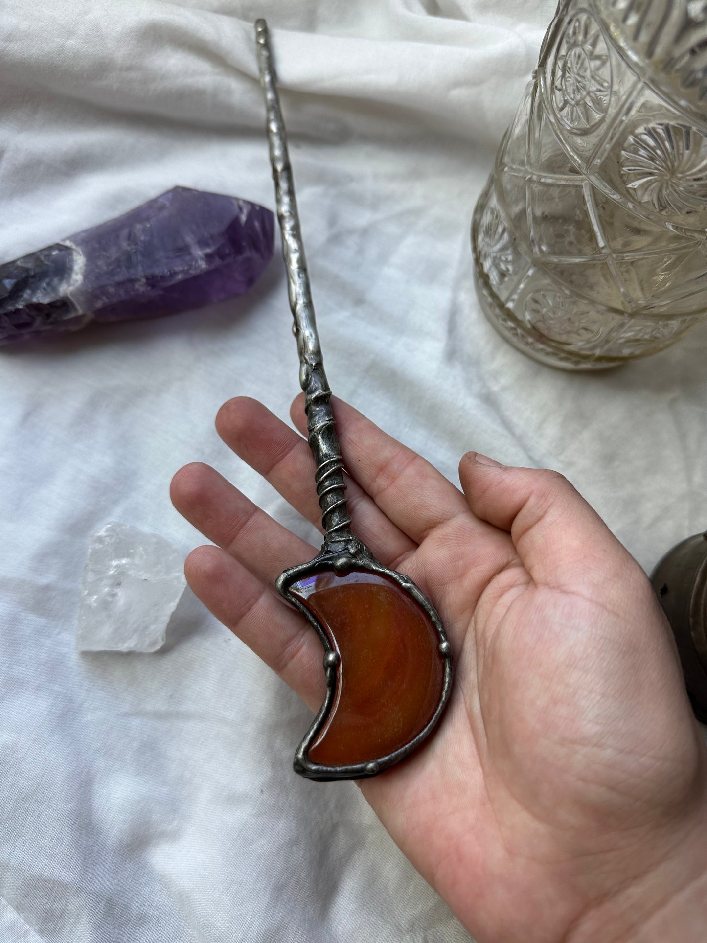 Carnelian moon Wand