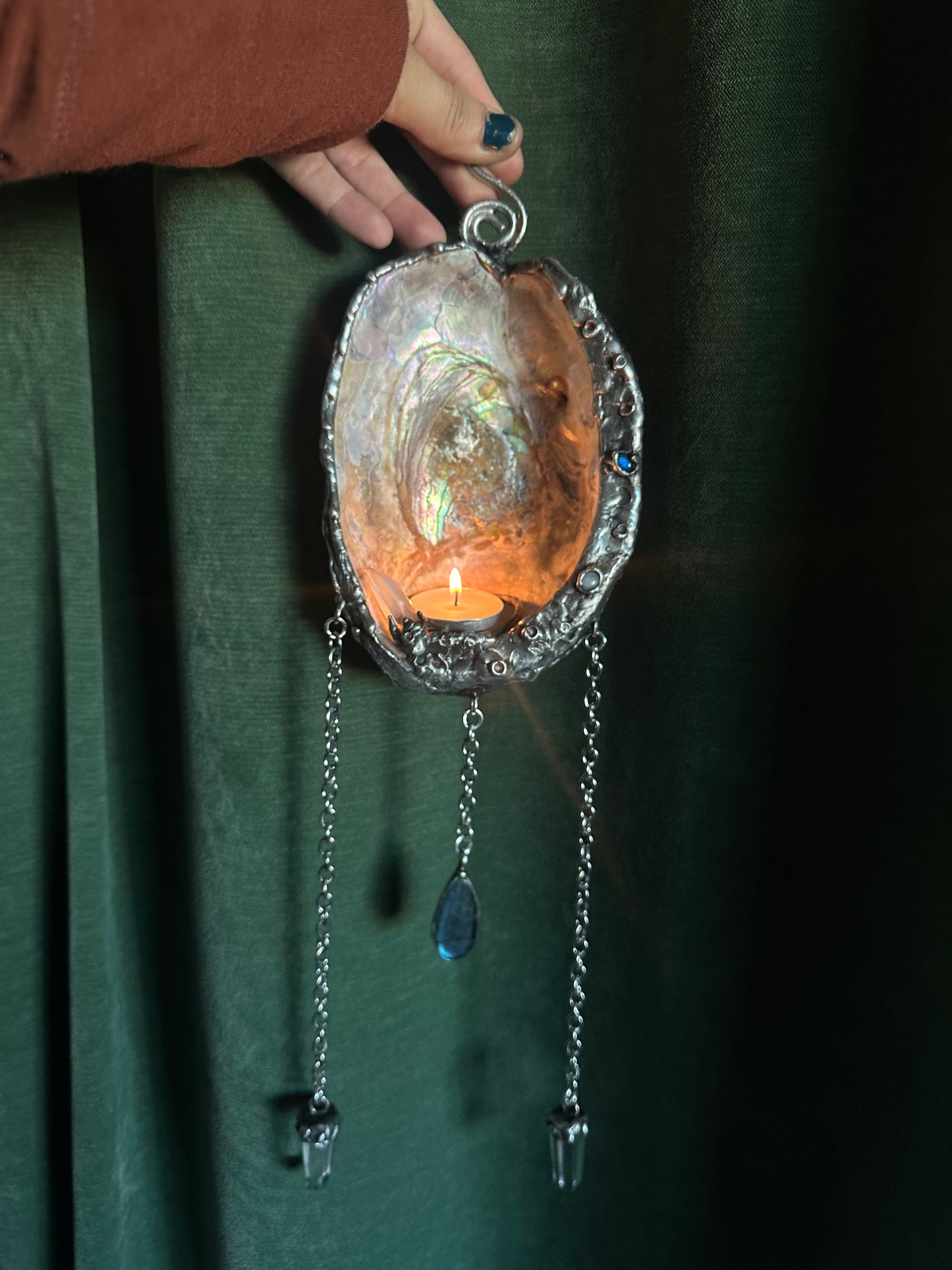 Abalone Candle Holder Wall hanging