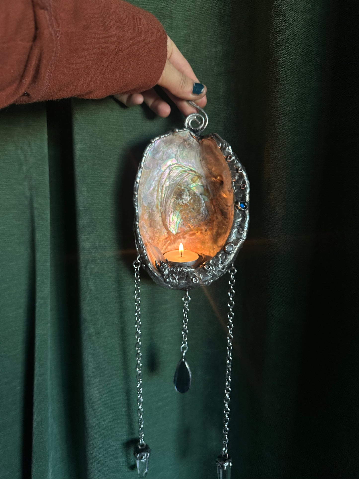 Abalone Candle Holder Wall hanging