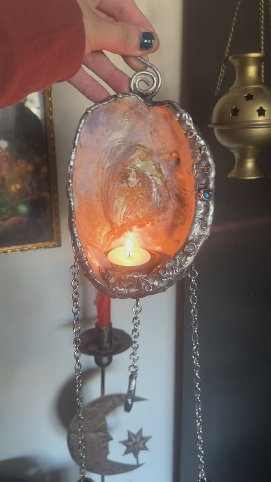 Abalone Candle Holder Wall hanging