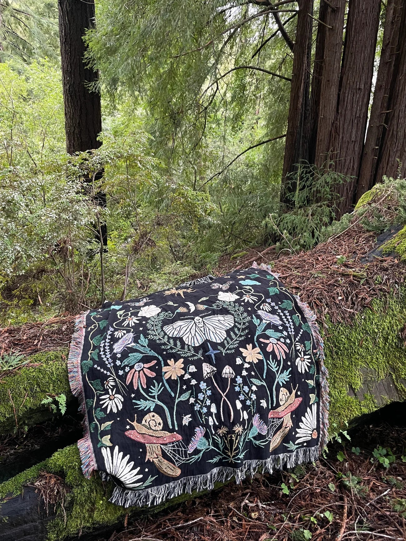 Midsummer Night Woven Tapestry Blanket