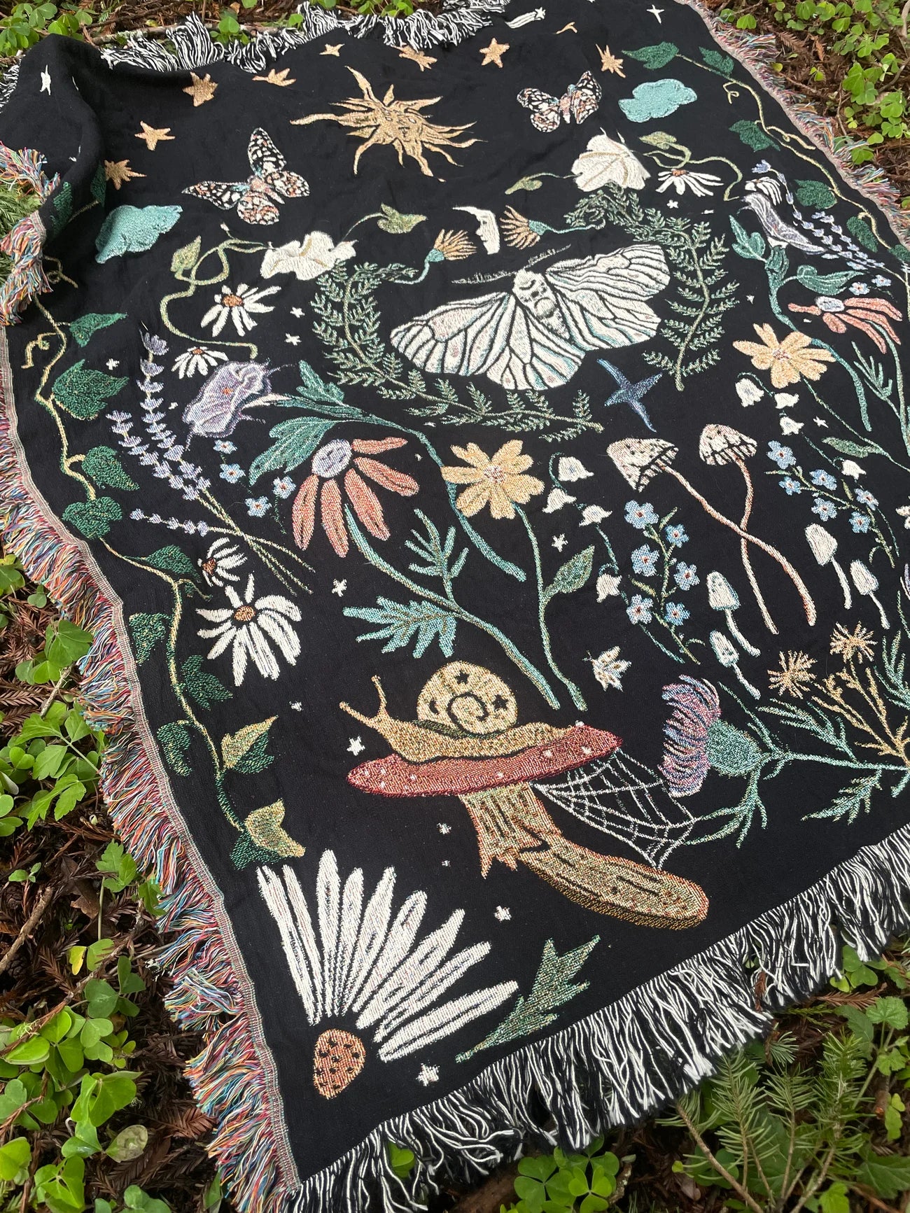 Midsummer Night Woven Tapestry Blanket