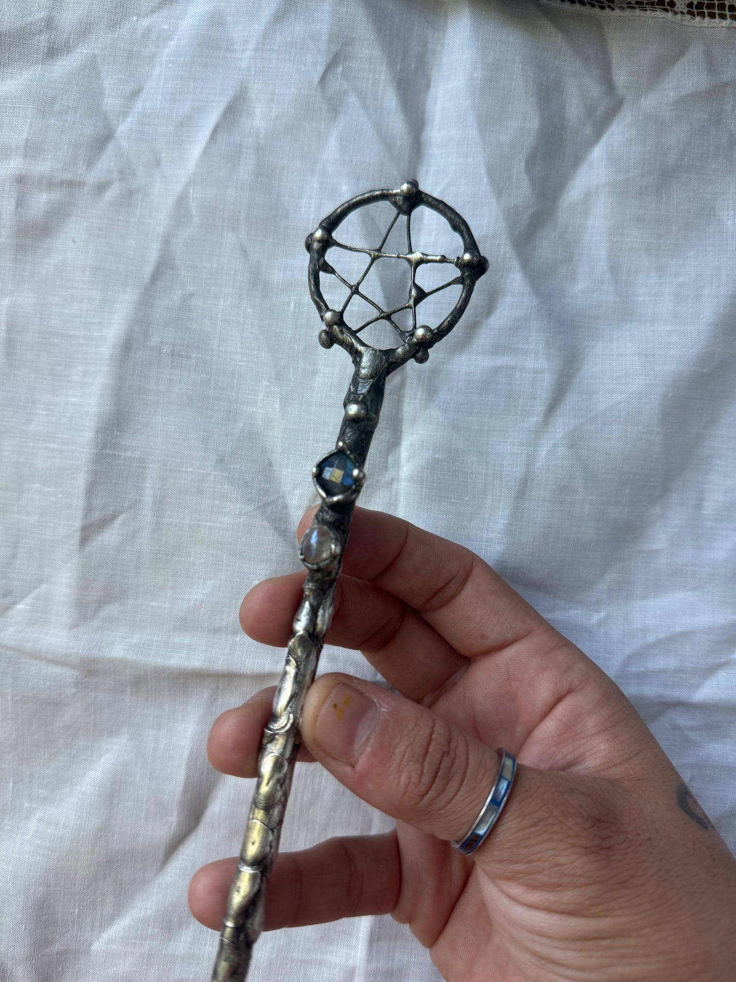Pentacle Labradorite Bubble Wand