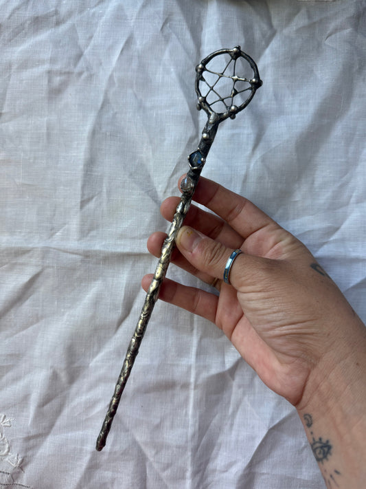 Pentacle Labradorite Bubble Wand