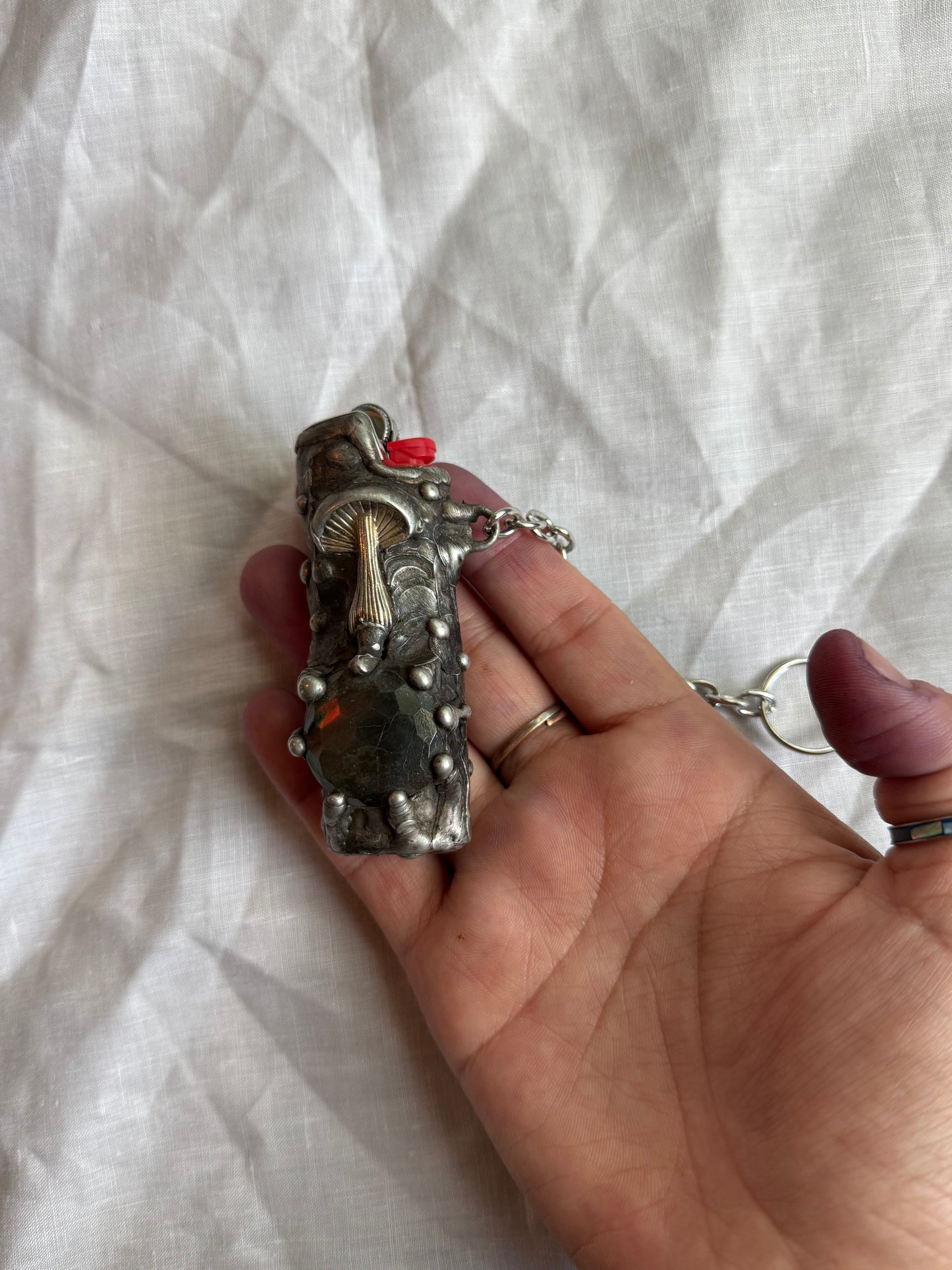 Mushroom labradorite Lighter Case