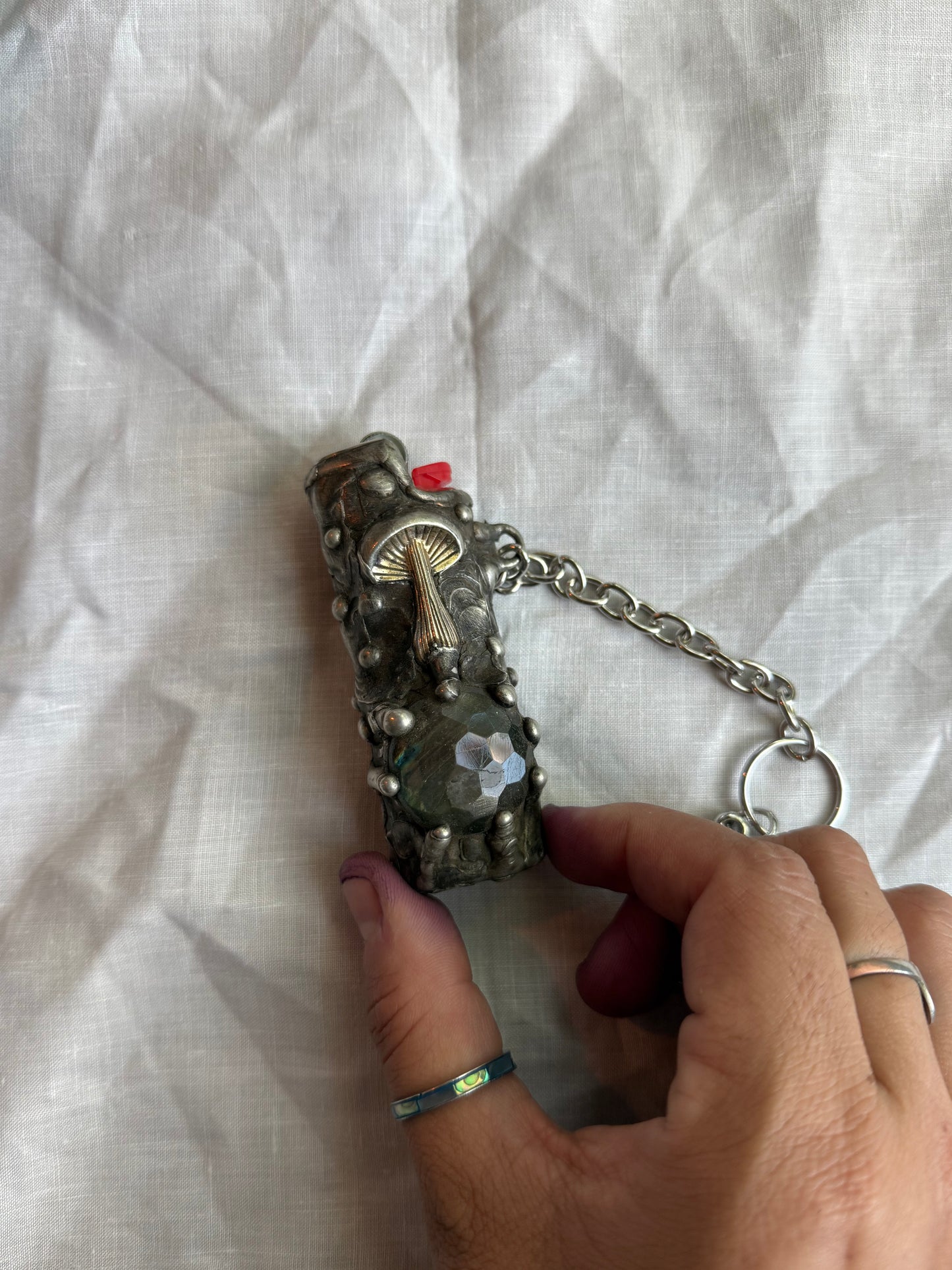 Mushroom labradorite Lighter Case