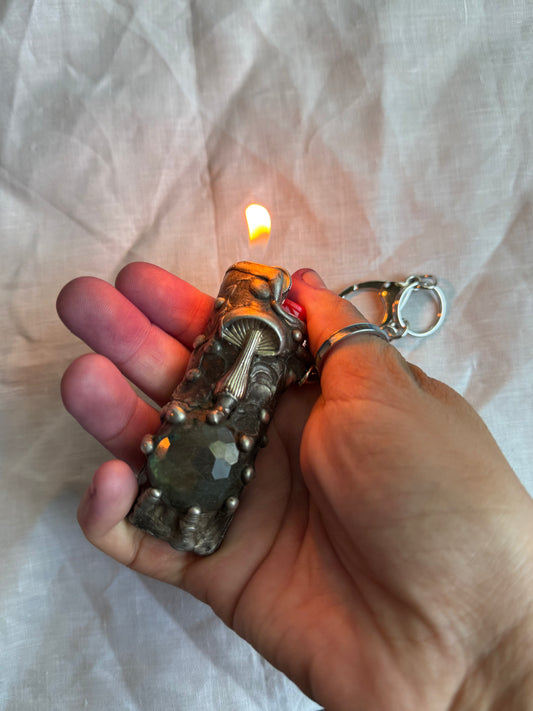 Mushroom labradorite Lighter Case