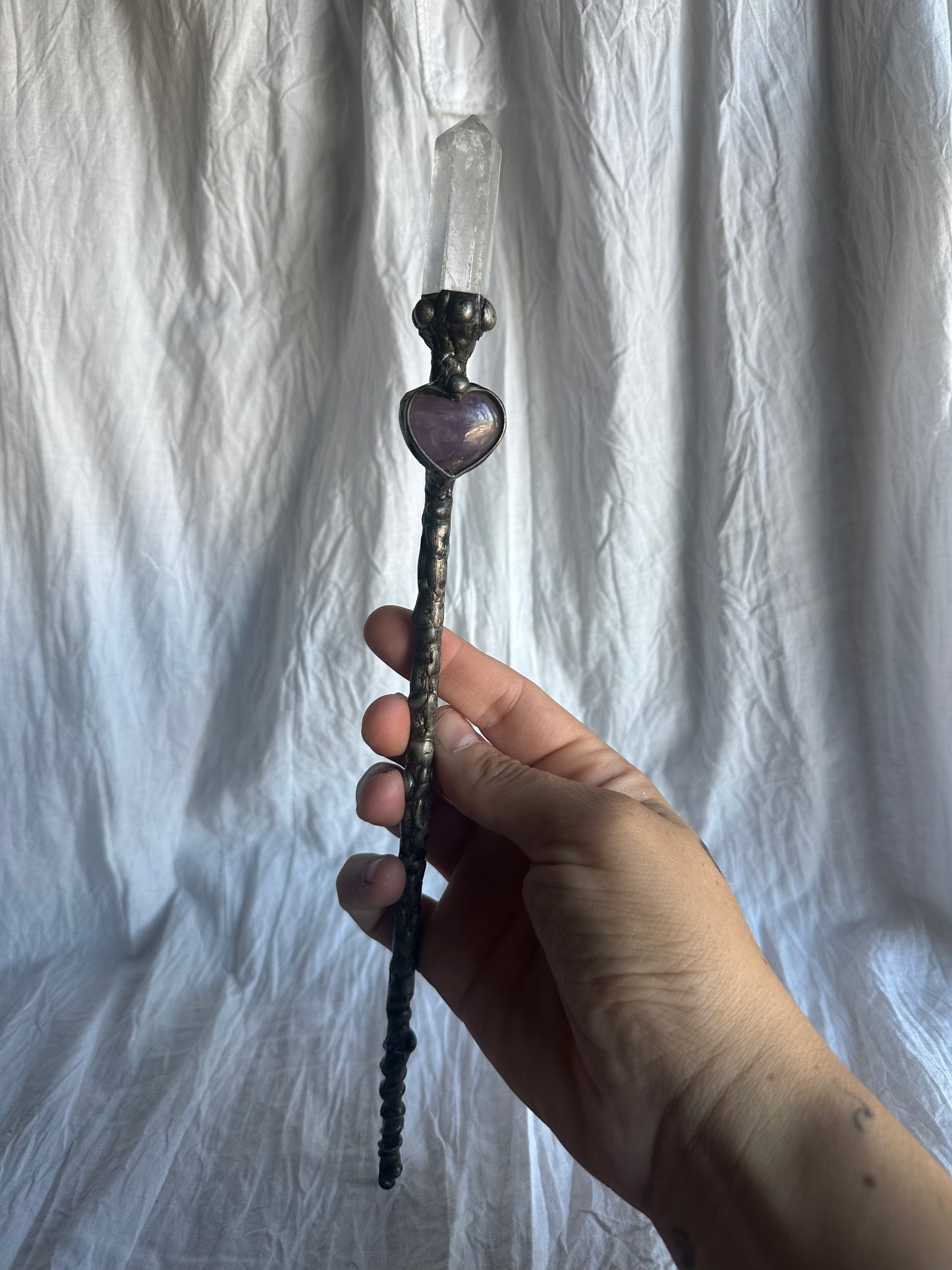 The Healers Heart Amethyst Wand