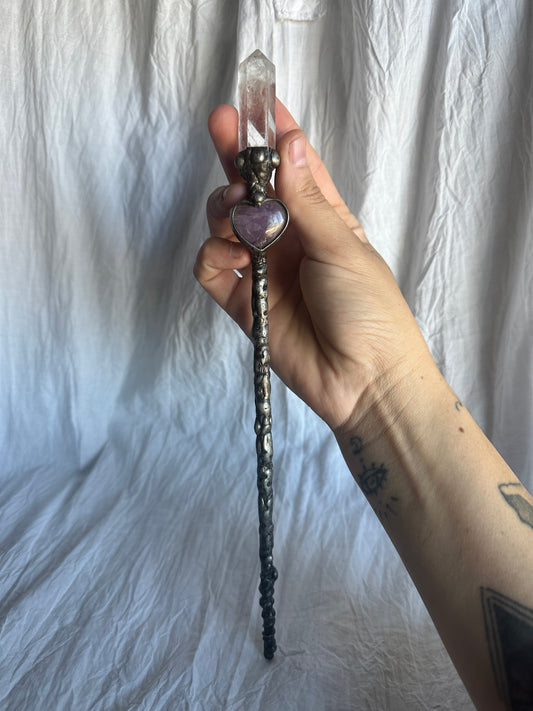 The Healers Heart Amethyst Wand