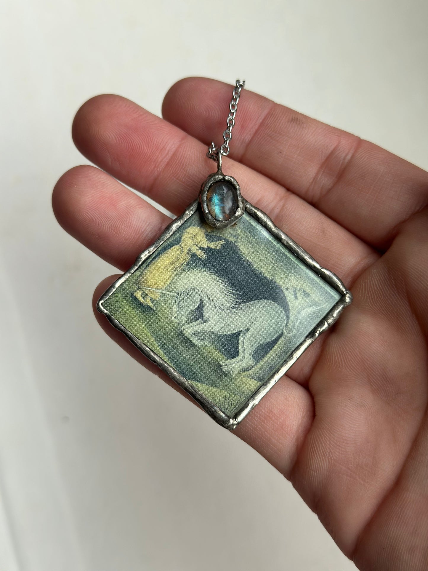 Unicorn Glass Necklace