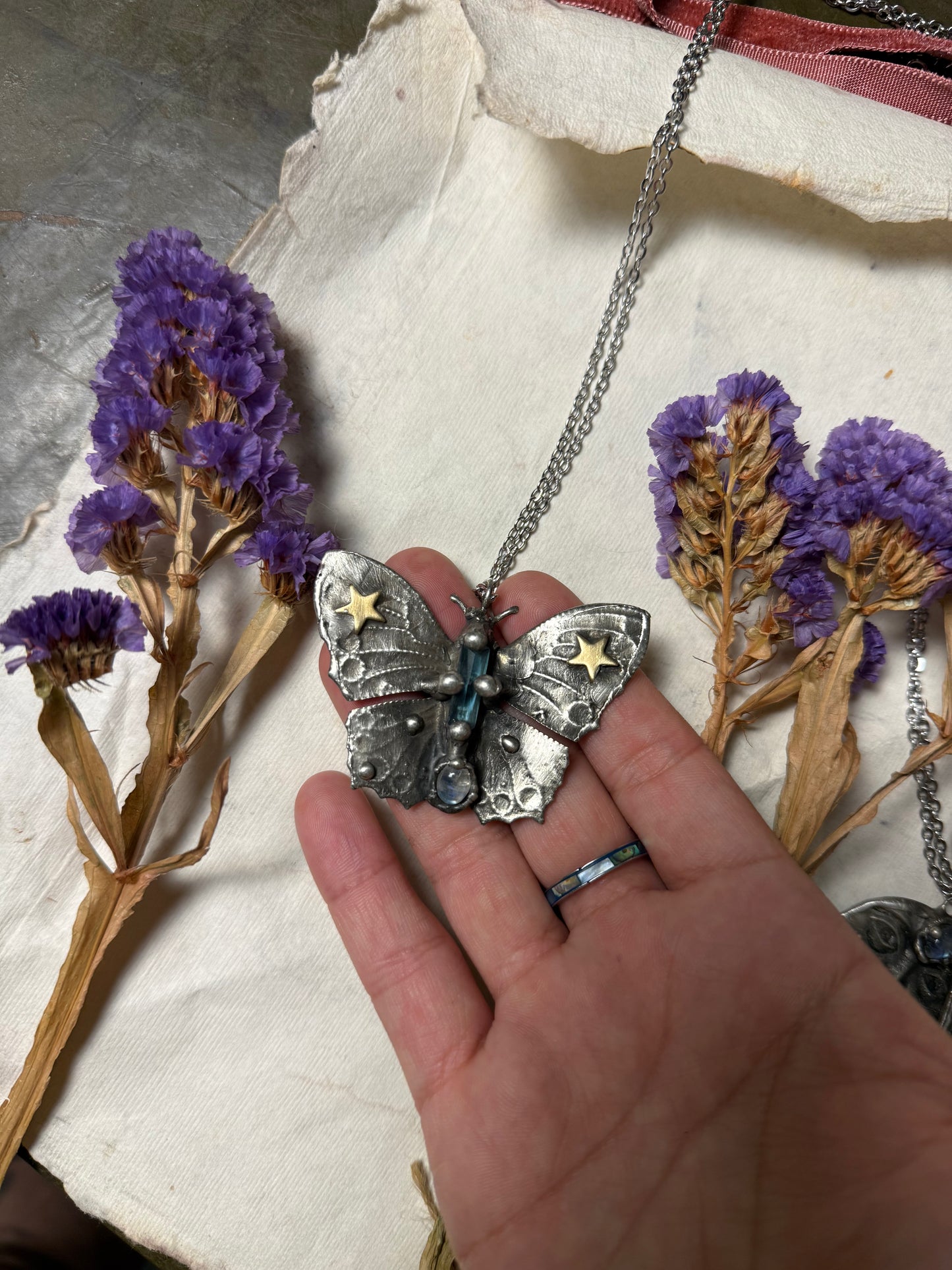 Starlight Moth Necklace
