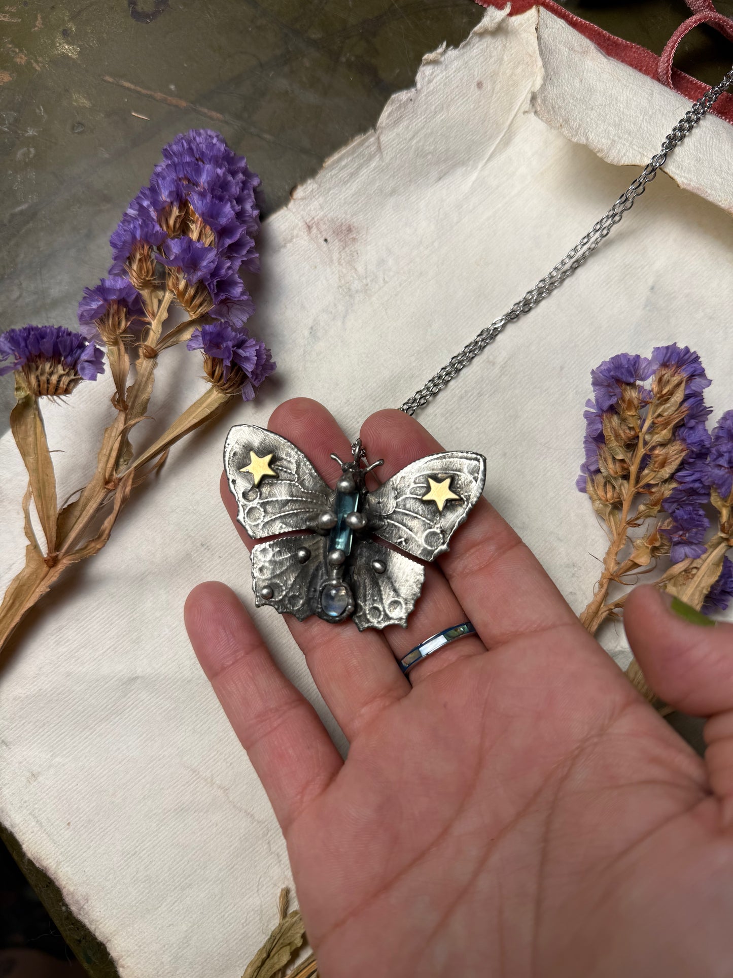 Starlight Moth Necklace