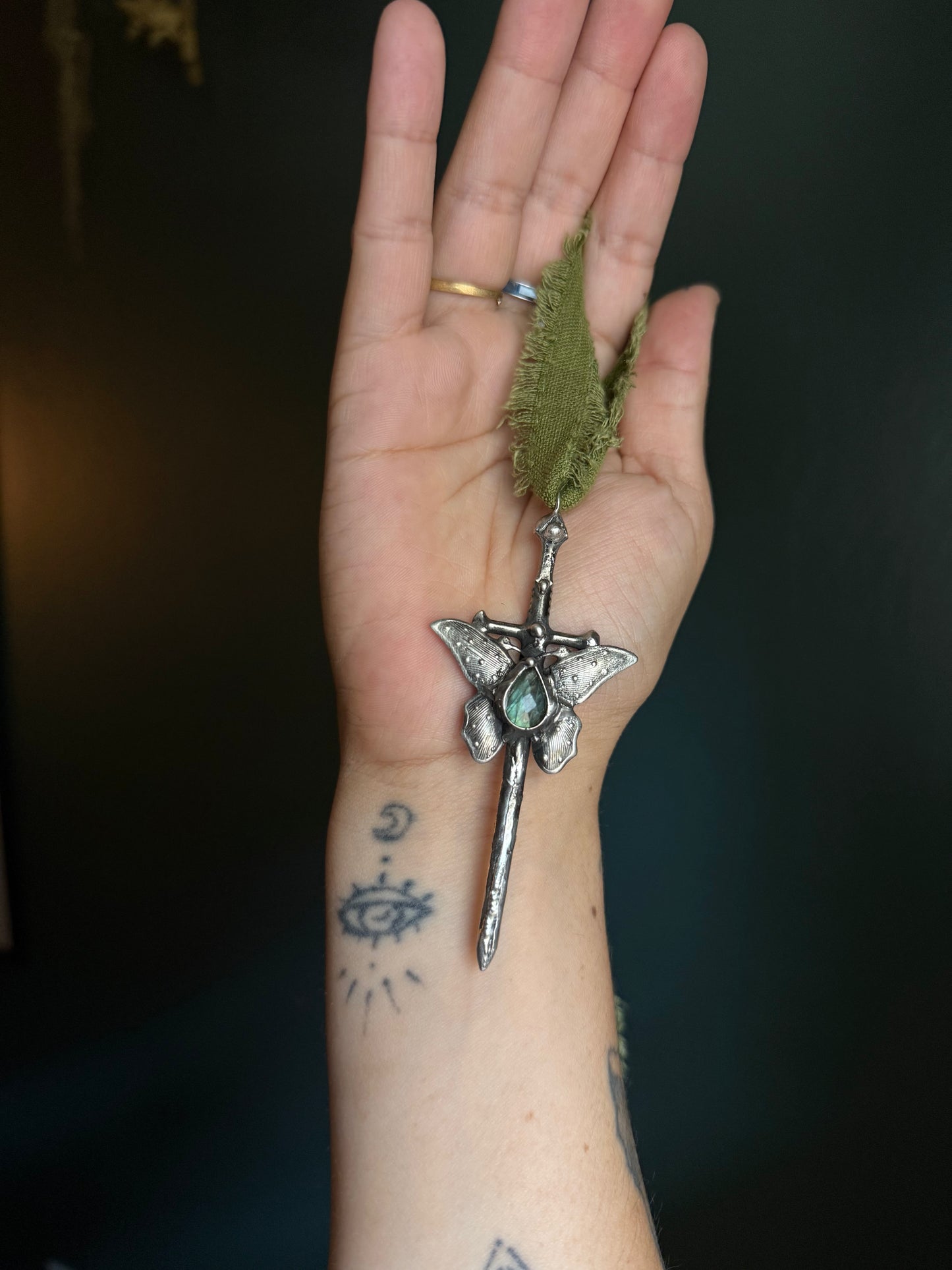 Gossamer sword necklace